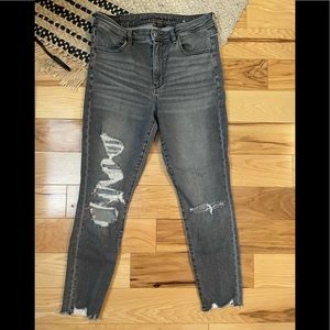 American Eagle Ripped Jegging Jeans Sz 10 S